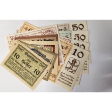 GERMANY 1920 . TEN 10 - SIXTY 60 HELLER . MILITARY BANKNOTES